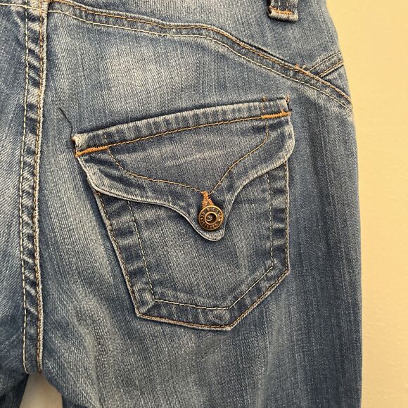 BIG STAR JEANS Vintage Y2K Ultra Low Rise Bootcut Jeans, Medium Wash- 28” - Picture 2 of 8